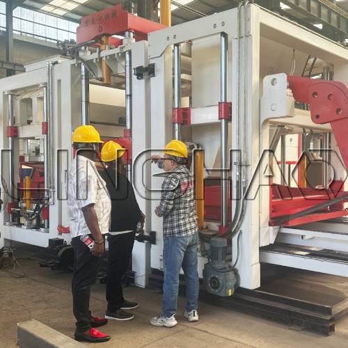 Technical discussion and contract review for block machine production line